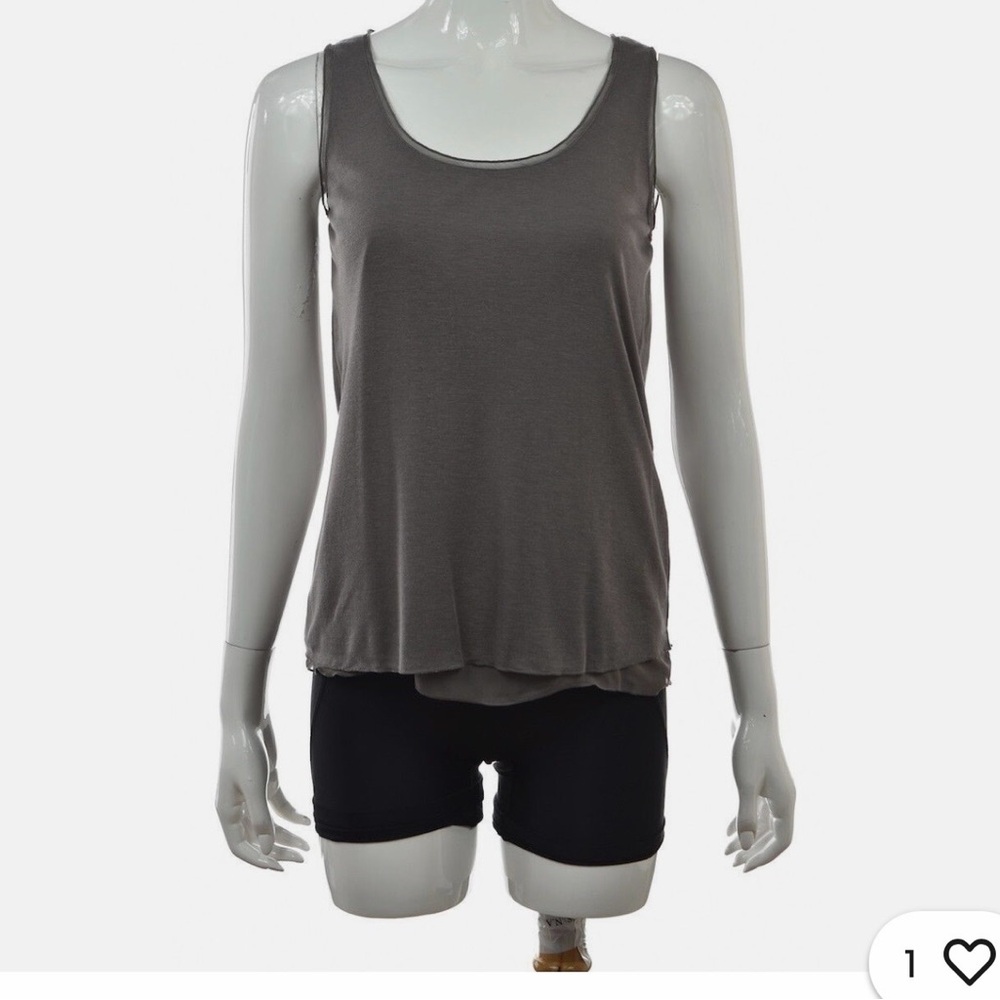 Elie Tahari Charcoal Tank Top
